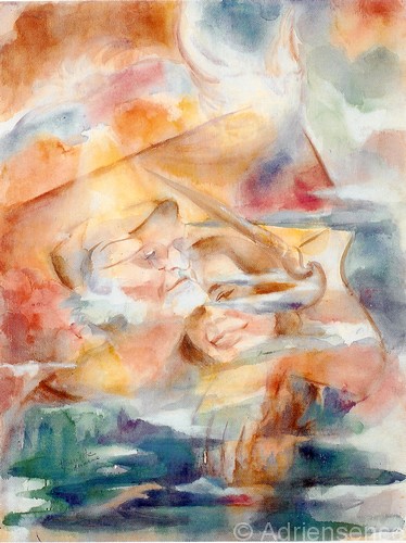 Hommage à mon Maître Claudot - 1985 - aquarelle - 71x54 cm