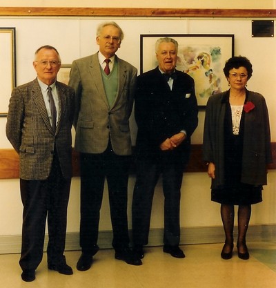 Messieurs H. Coudanne, Prsident d'Honneur de l'U P S,, A. Gaudemer,Prsident de l'UPS, R. Brudieux, Vice-prsident Socit nationale des Beaux-Ats, Mme H. Adriensence