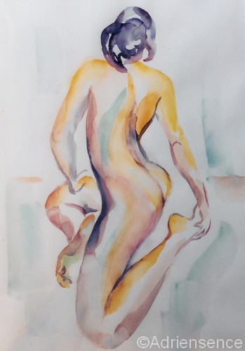 Nu - 2009 - aquarelle - H. Adriensence