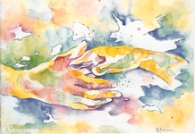 Bonjour - 1996 - aquarelle -50x65 cm