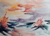 Entre mer et ciel - 2008 - aquarelle