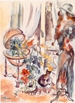 Intrieur - 1987 - aquarelle - 65x50 cm